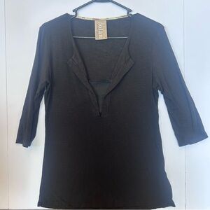Dolan Anthropologie Small Long Sleeve Top Blouse
